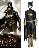 Classic Batman: Arkham Knight Batgirl Cosplay Barbara Gordon Halloween Outfit w/ Cloak