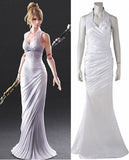 Final Fantasy (FF15) Lunafreya Nox Fleuret Sexy White Cosplay Dress