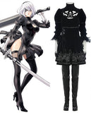 Deluxe Game NieR: Automata 2B Cosplay Dress Girls Black Cosplay Costume Upgrade Version