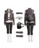 Star Wars 8: The Last Jed Rey Costume Satin Cotton Battle Outfit for Girls